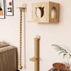 Sisal Rope Cat Climbing Shelf Interactive Multi-Level Scratching Post Rope Durable Wall Mounted Pet Climbing Rope Tree