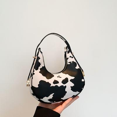 New Cow Pattern Shoulder Bag For Spring/Summer Versatile Women's Bag Persalized Korean Leopard Pattern Underarm Handbag