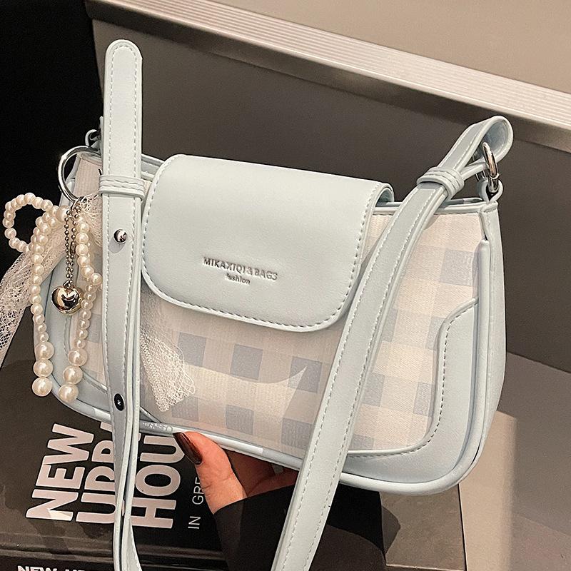 

Fashionable Polka Dot Underarm Bag Bow Single-shoulder Crossbody Bag срібний