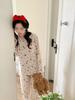 New pajamas women's pure cotton polished Internet celebrity coconut loungewear simple and cute lapel long-sleeved trousers set