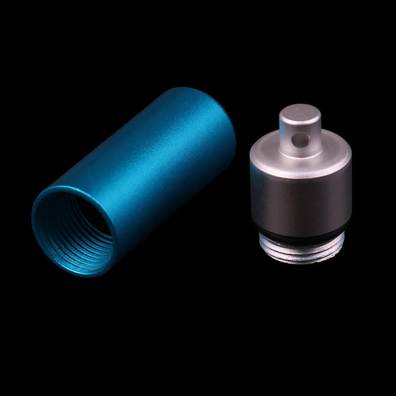 Pill Box Bottle Holder Water Proof Aluminum Container Key Chain Medicine Case