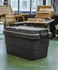 Gordon Miller Car 50L Stacking Trunk Cargo Storage Box Organizer Dark Gray with Lid Outdoor Sitting Large Capacity 1664702