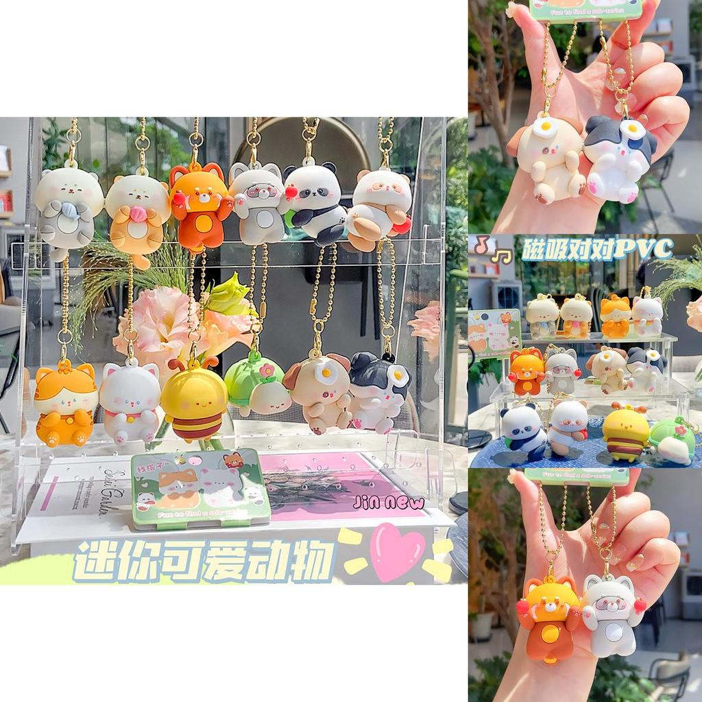 Jinnew Cartoon Tier Magnetischer Schlüsselanhänger Set Mit Harzmaterial Für Geschenk Und Sammlung