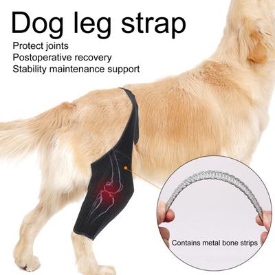 Dog Knee Rear Leg Brace with Fastening Strap Wear Resistant Ultralight Adjustable Dog Hind Leg ACL Brace Pet Supplies