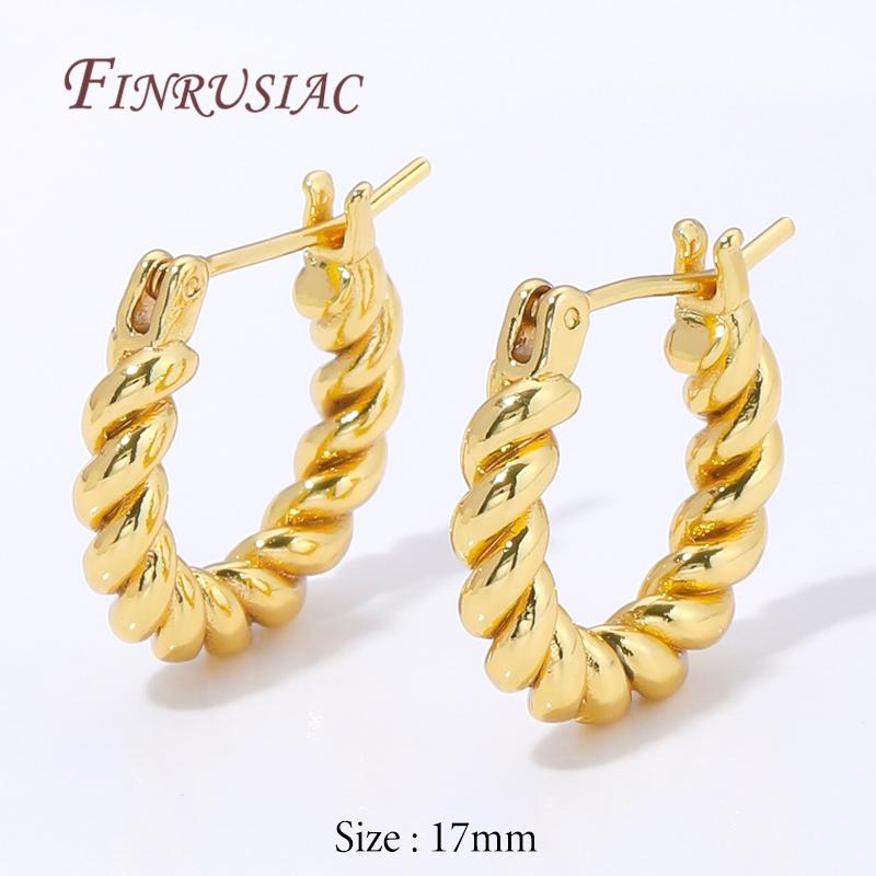 1/2/3Pairs 18K Gold Plated Vintage Twisted Hoop Earrings For Women,Circle Hoops Party Jewelry,Earrings Accessories