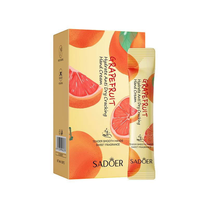 

SADOER Avocado Moisturizing Hand Cream 20Pcs Nourishing Smoothing Anti Dry Crack Repair Portable Hand Skin Care grapefruit