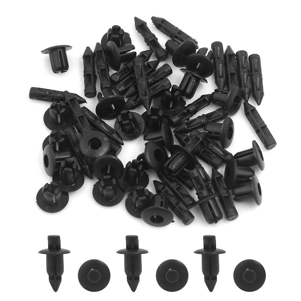 uxcell Clip Retainer Fixer Black Plastic Car Rivet Push Clip 30pcs
