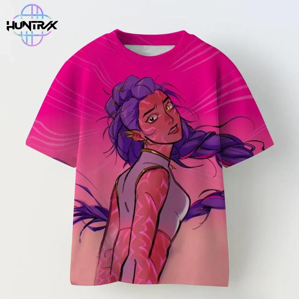 Casual Fashion Kpop Demon Hunters Kids 3D Cartton Short Sleeve Summer Boys Girls T-Shirt  Anime Short Sleeve T-shirt