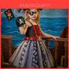 Costume da Pirata per Bambini con Rete di Pizzo e Tulle per Festa di Halloween Travestimento
