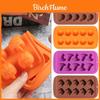 Moule à Chocolat Citrouille d'Halloween en Silicone Premium Pour la Création de Bonbons, Biscuits et Glaçons