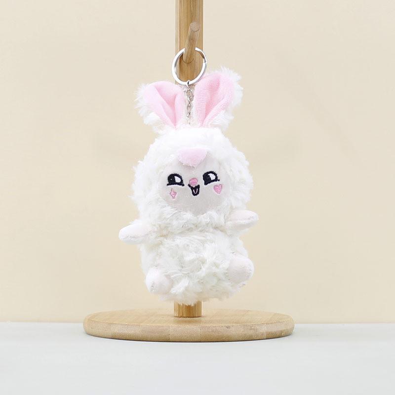 Rabbit Plush Cartoon Toys Keychain Stuffed Dolls Bag Decorations Gifts Kids