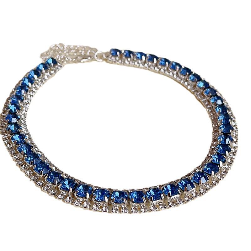 European & American Luxury Zircon Jewelry Set: Retro Clavicle Chain Necklace, Versatile Fashion Accessory