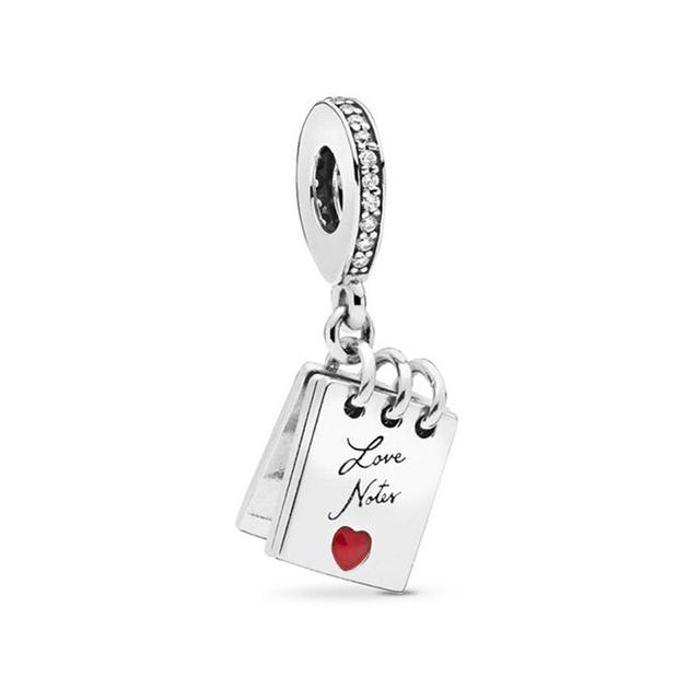 925 Silver Heart Mother Angel Letter Pendant Charm Fit Original Bracelet For Women Necklace Fine Jewelry Accessories