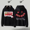 Unisex Oversized Hooded Sweatshirt With Foil Print Streetwear Cotton Pullover Fall