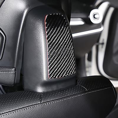 Car Front Seat Headrest Back Panel Cover Protection For Mercedes Benz C Class W206 Carbon Fiber Trim Car Accessories