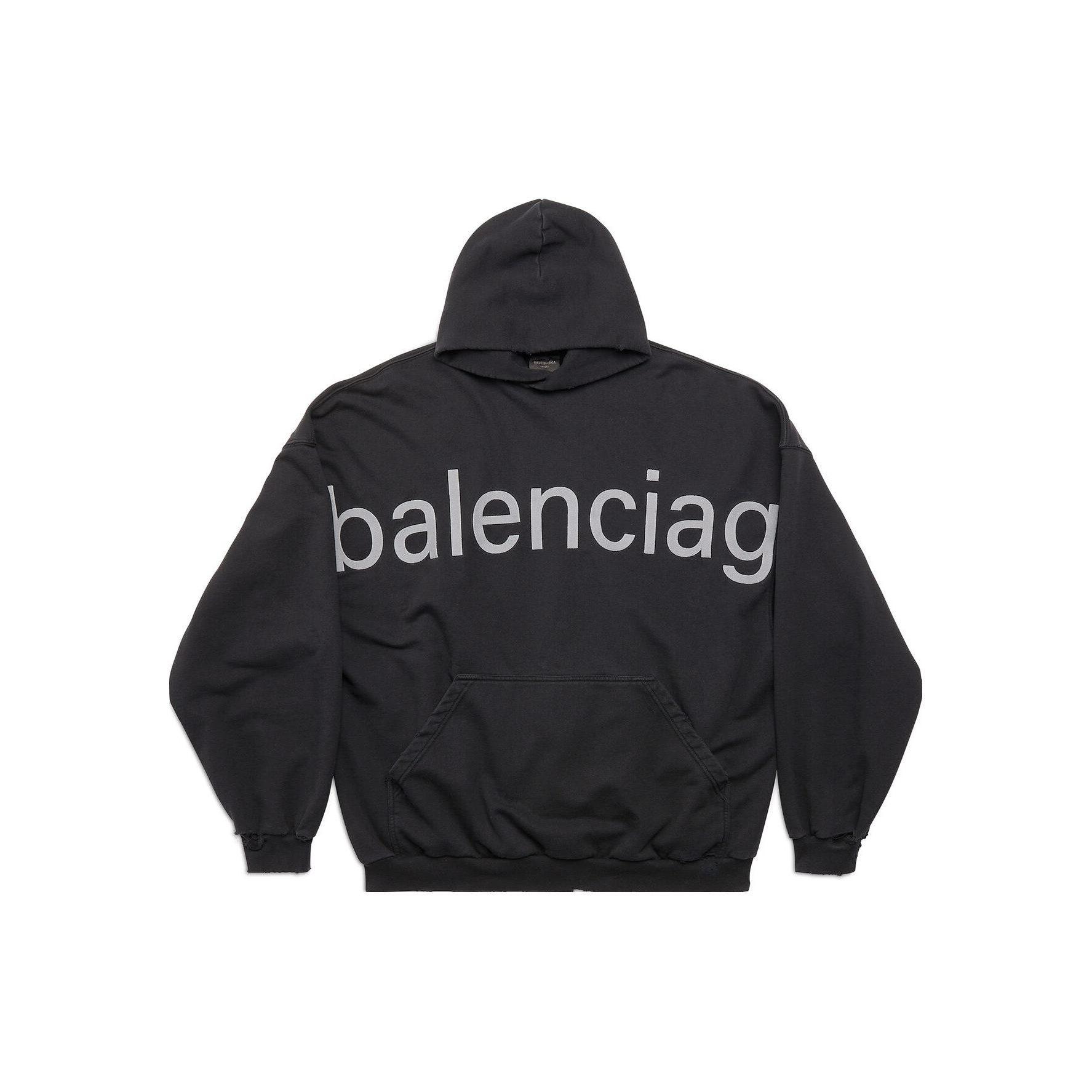 Balenciaga Logo Printed Oversized Hoodie 739024TOVN98151