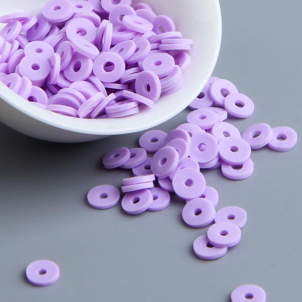10g DIY Solid Color Polymer Clay Beads for Bracelets & Necklaces - Handmade Spacer Beads