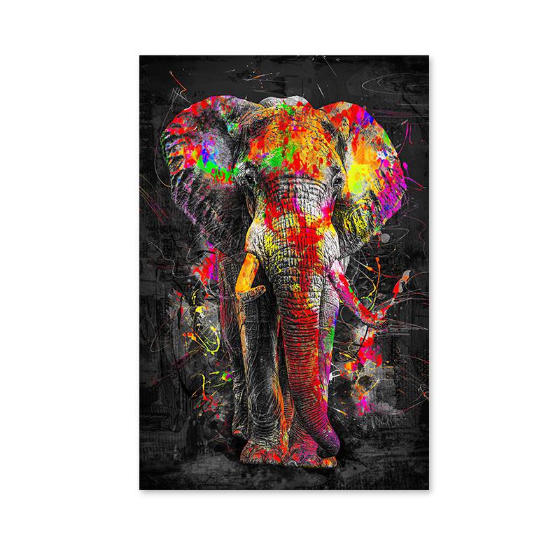 

Абстрактные красочные животные львы картины маслом на холсте современные постеры и принты настенные художественные картины для гостиной домашний декор 40X50cm No Frame