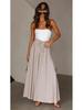Euro-American Summer Wide-Leg High-Waisted Women's Culottes with Elastic Waistband