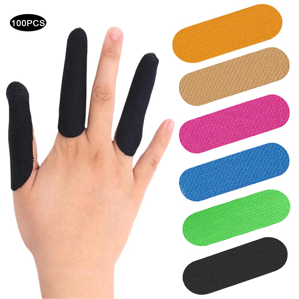 Anti-Friction High Elastic Breathable Finger Guard Sports Finger Wrap for Ball Games 100PCS Bowling Finger Protector Pads