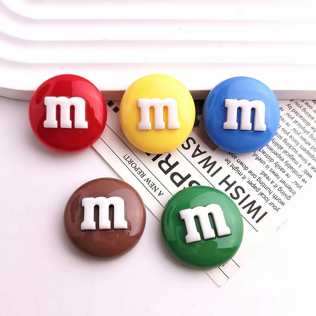 Multi-color M Bean Resin DIY Phone Case, Hair Clip & Fridge Ornaments