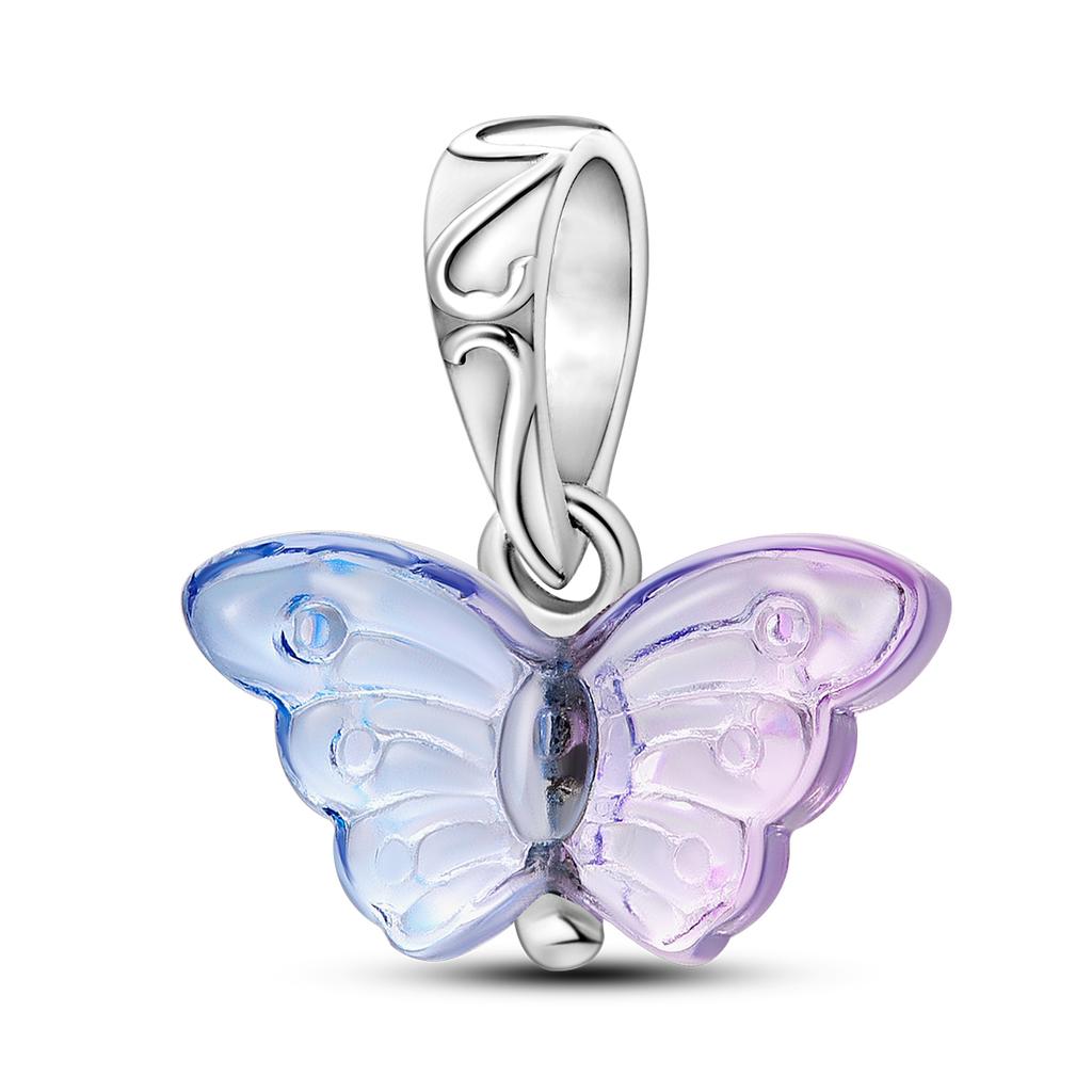 925 Silver Plated Rabbit Charm Beads CZ Owl Butterfly Pendant DIY Jewelry for Women Girls Bangle Bracelets