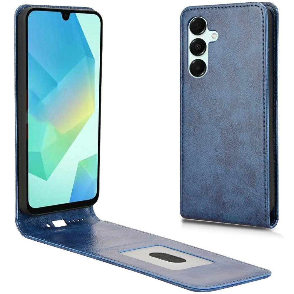 

For Samsung Galaxy A16 5G/4G Case with Card Slot Magnetic Vertical Flip Leather Phone Cover Dark Blue