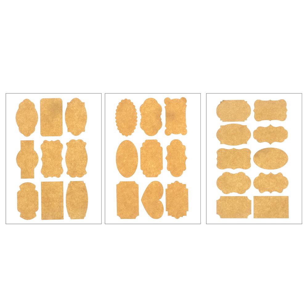 Creative Self Adhesive Cake Decoration Blank Sticky Labels Stickers Packaging Seals Kraft Paper