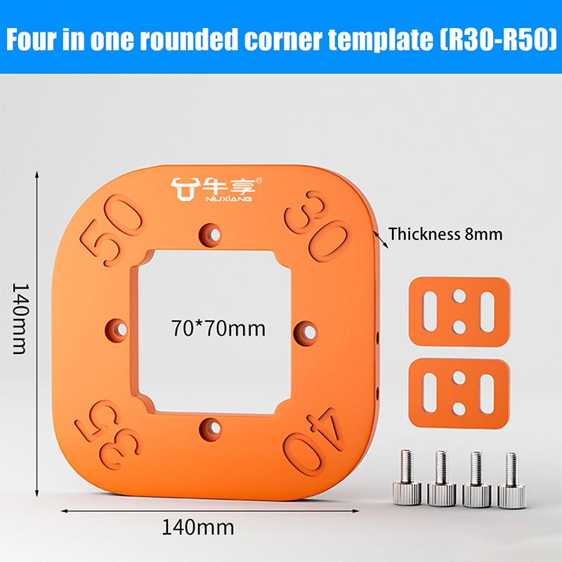 

1 Set R10 R15 R20 R25 R30 R35 R40 R50 Woodworking Router Corner Radius Templates Jig Arc Angle Corner Template Woodworking Tool R30-R50