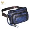 Genuine Leather Male Sling Bag Design Casual Travel 8" Tablet Phone Case Pouch Travel Fanny Waist Belt Bag Pack Men