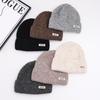 Small Face Warm Wool Hat Female Tide Autumn And Winter Versatile Letter Men Thickened Knitted Hat Cold Hat
