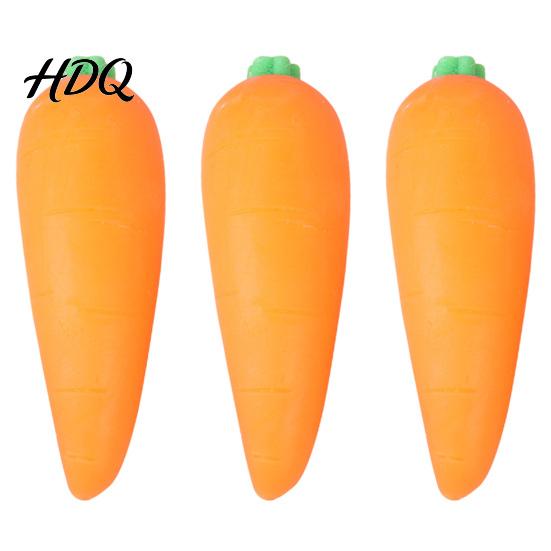 Vegetable Sensory Toy 1/2/3Pcs Simulated Carrot Squeeze Soft Stretchy Stress Relief Shape Students Office Workers Anti-anxiety Gift TPR Ball