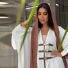 Indonesia Middle East Amazon Fashion Cardigan Leather Ring Turkey Colorblock Robe Outwear Arab Outwear Coat