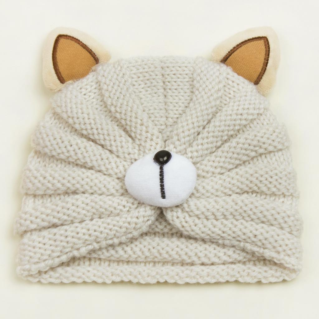 2023 Cute Bear Wool Hat for Kids - Warm & Comfortable for Autumn and Winter