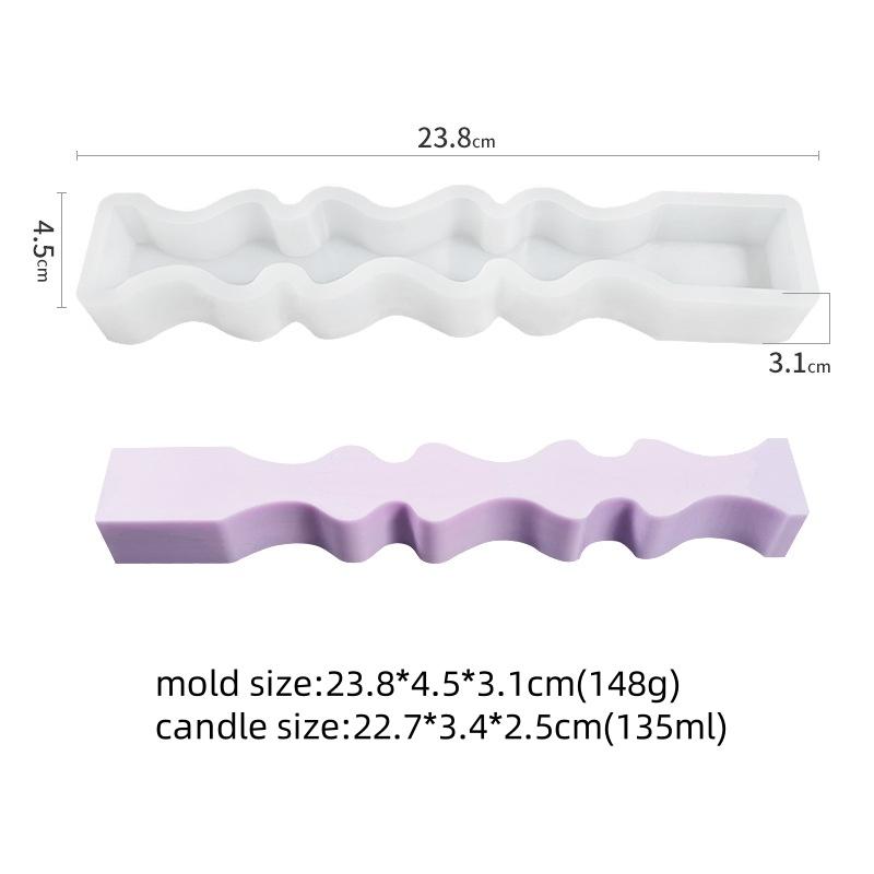 12 Hole Waveform Stick Silicone Mold Handmade Chocolate Cheese Stick Candle Soap Resin Mold Cake Baking Decoration