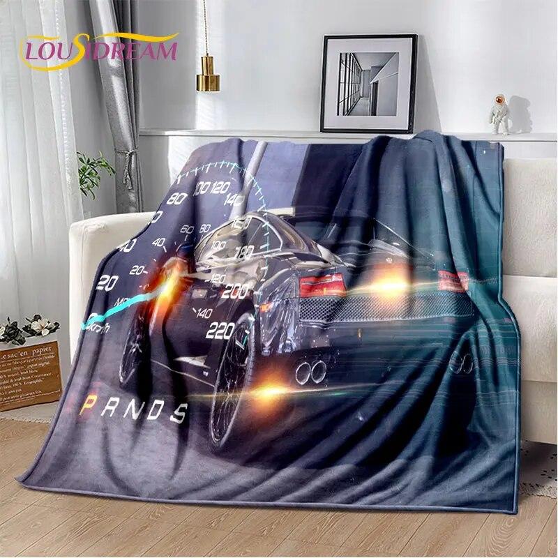 Sports Car Concept Car Soft Plush Blanket,Flannel Blanket Throw Blanket for Living Room Bedroom Bed Sofa Picnic Cover Bettdecke
