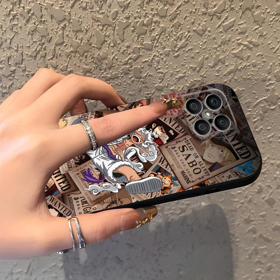 Ones Pieces Luffys Anime Black Soft Phone Cover Case for Honor X8 200 400 Lite X7 70 X6 8X 90 X5b Magic5Lite X9a