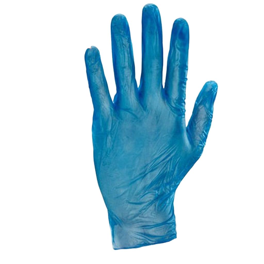 Disposable Vinyl Glove Powder Free Clear Blue Medium 100pk