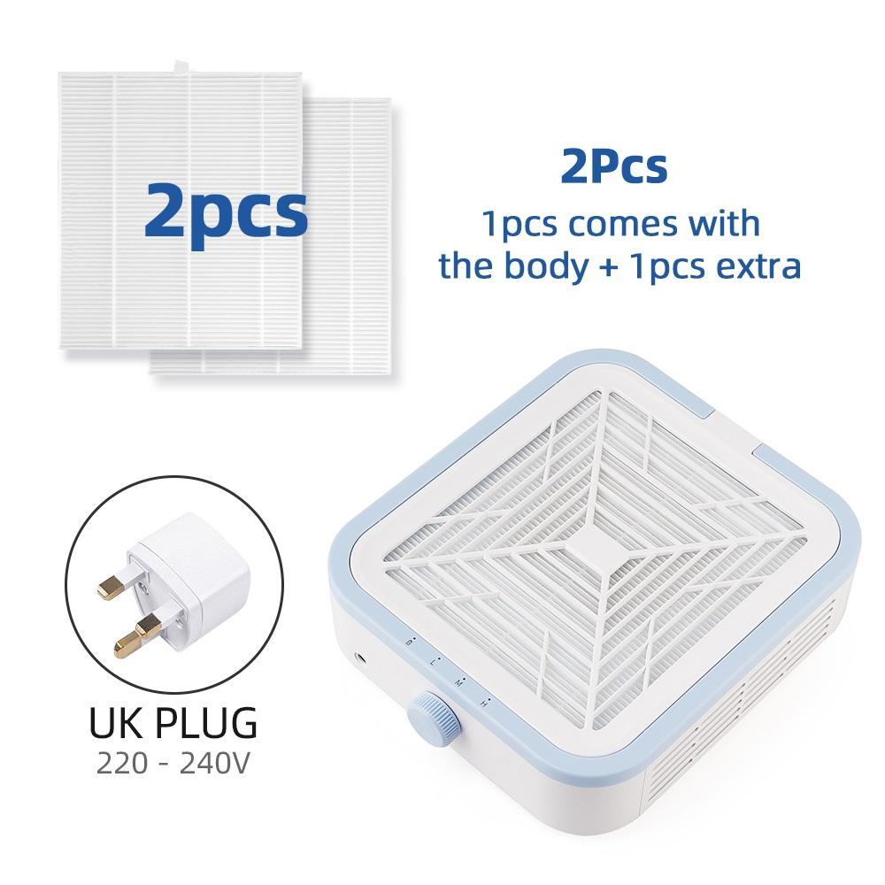 Wireless 120W Super Suction Nail Dust Collector Brushless Nail Dust Extractor Nail Art Manicure Fan Vacuum Cleaner With 2 Filter