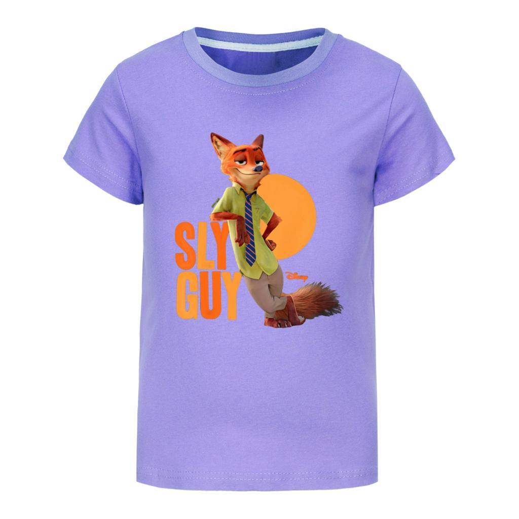 Modische Rundhals-Kurzarm-Arbeitskleidung bedruckte Oberteile für Kinder-Sommeroberteile