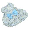 Small Pet Dress Cute Breathable Soft Flower Pattern Pet Princess Skirt with Bowknot for Puppy Bunny