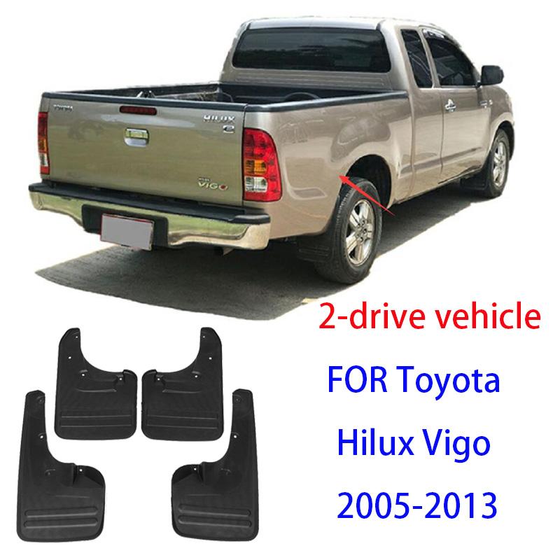 4ks zástěrky blatníků pro Toyota Hilux Vigo 2005-2014 přední a zadní blatníky Příslušenství blatníků blatníků