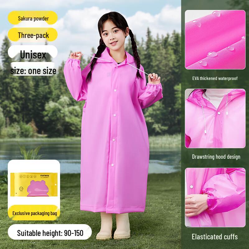 Mumu Disposable Rain Poncho for Adults & Kids