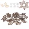 50Pcs Charm Filigree Hollow Leaves Pendant Diy Jewelry Making Leaves Metal Craft