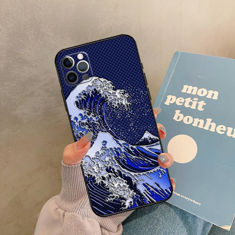Great Kanagawa Wave Case For iPhone 17 Air 15 14 13 12 11 16 Pro Max 13 mini XR 15 16 Plus 16e Back Cover Shell