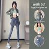 Women's Autumn/Winter 2024 Velvet-Lined Yoga Jacket and Sports Set: Professional Long Sleeve Running and Cycling Suit