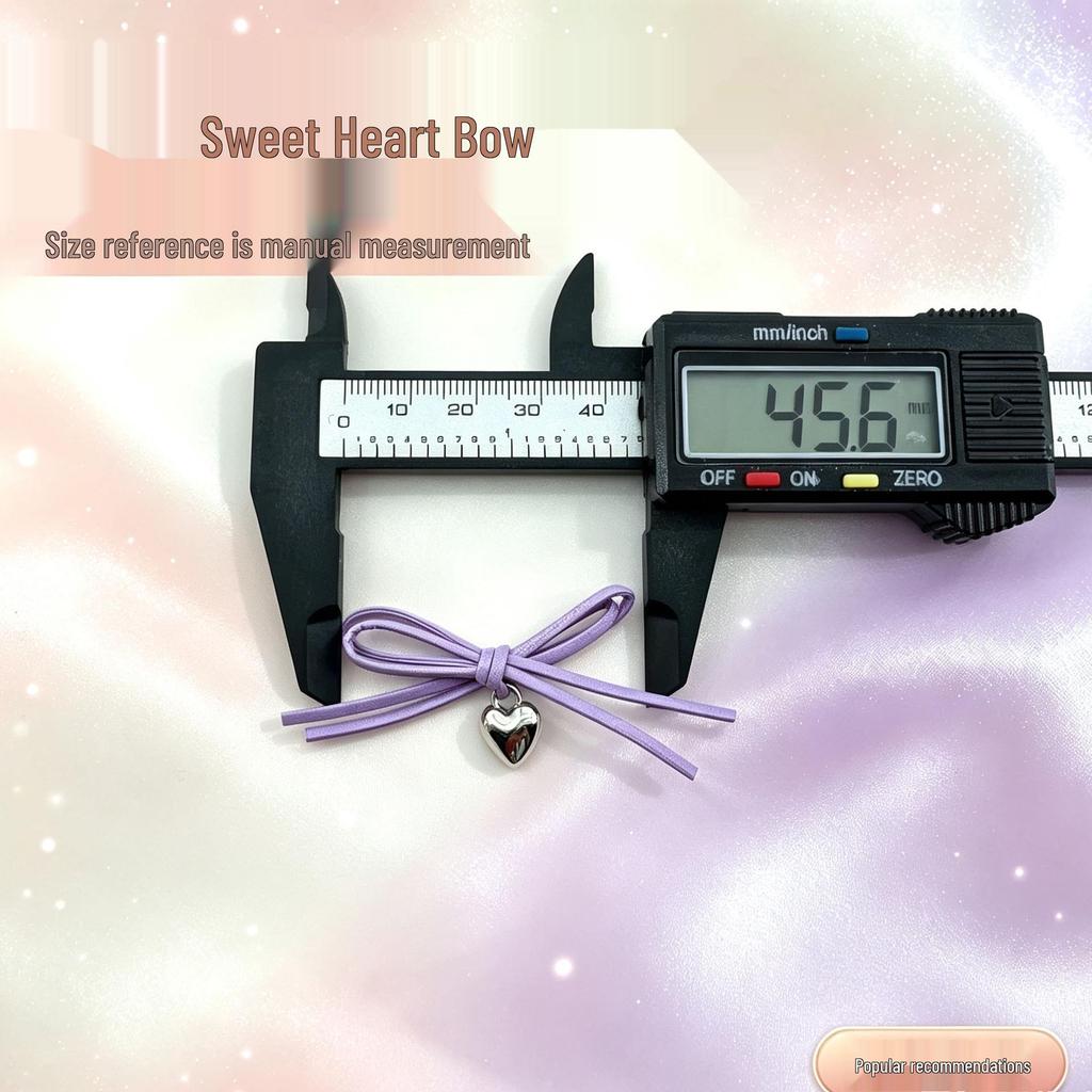 Bowknot Heart Hanging Accessory: DIY for Phone Cases, Hair Clips, Handbags, Shoes, Socks, and Bags.