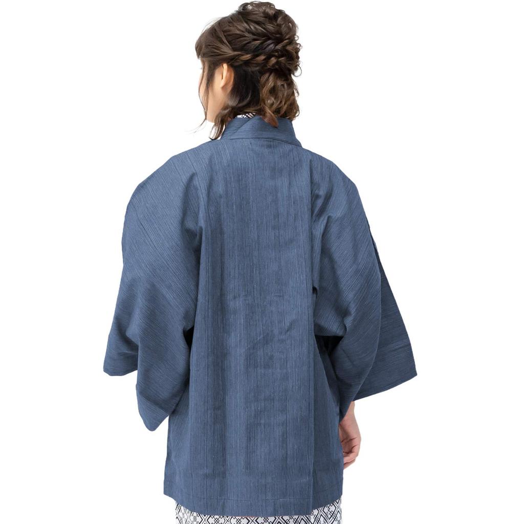 KYOETSU Women's Ryokan Haori Jacket (Size M, Blue)