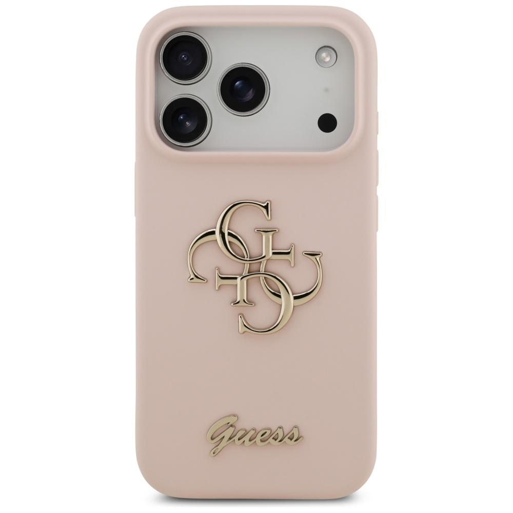 Guess Silicone Big 4G Script Case for iPhone 17 Pro Pink