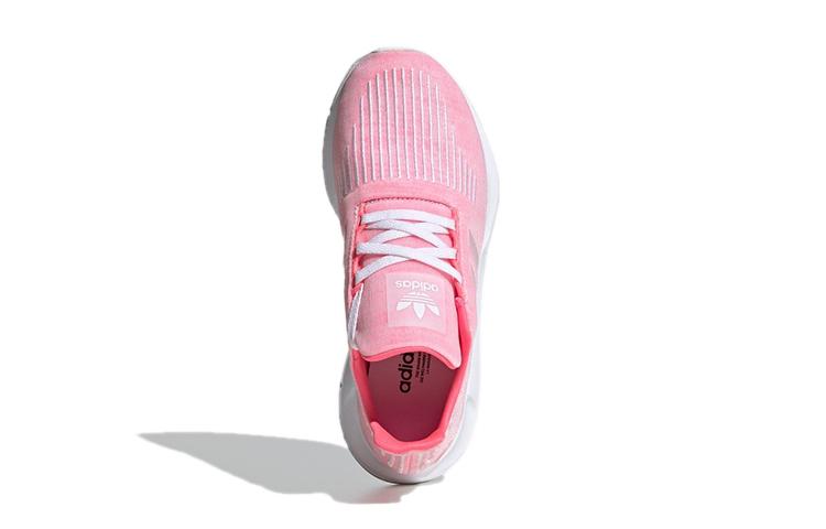 Adidas Originals Swift Run J Breathable Low top Kids' Running Shoes Pink White Teenagers EF5951